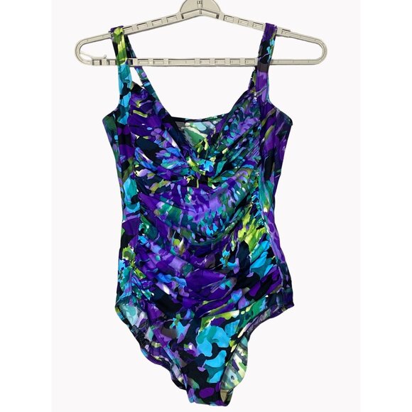 Trimshaper Women’s sz 18 One Piece Swimsuit Full Coverage Slimming Wireless - Picture 1 of 5